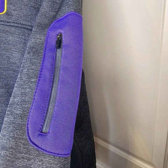 LSU TIGERS Colosseum Athletics Heathered Gray Full-Zip Jacket Size‎ M - Picture 5 of 8